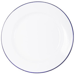 Piatto Bo-Camp Dinner plate enamel bianco/blu Blue