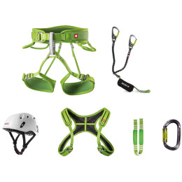 Set da ferrata Ocún Via Ferrata Twist+Chest Pail Set verde Green