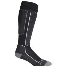 Calzettoni da uomo Icebreaker Mens Ski+ Light OTC nero/grigio Black