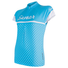 Maglia da ciclismo per donna Sensor Cyklo Dots blu