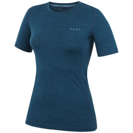 Maglietta da donna MOOA MerinoSilk 160 short blu lagoon blue melange