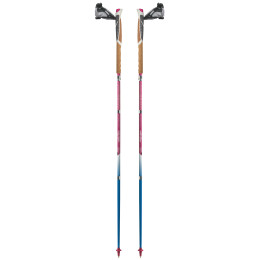 Bastoncini da trail running TSL Trail Carbon 4 Cork Cross Sky rosa/blu SKY