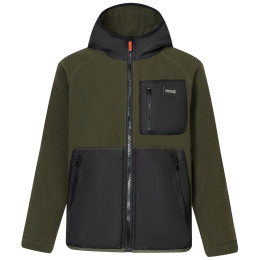 Felpa da bambino Regatta Munro Hybrid Jacket DarkKhak/Blk verde scuro DarkKhak/Blk