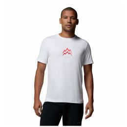 Maglietta da uomo Columbia Parsons Point™ SS Graphic Tee bianco White, Pointed Peaks