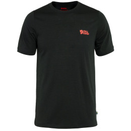 Maglietta da uomo Fjällräven Abisko Wool Logo SS M nero Black