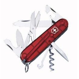 Coltello da tasca Victorinox Climber rosso trasparente TransRed