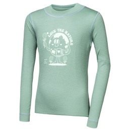 Maglietta sportiva per bambini Sensor Merino DF Planet Basil Green verde chiaro Basil Green