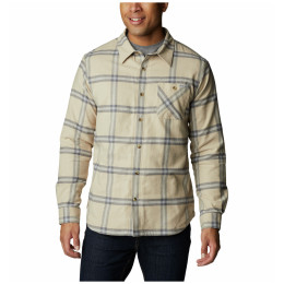 Camicia da uomo Columbia Cornell Woods Fleece Lined Flannel beige Ancient Fossil
