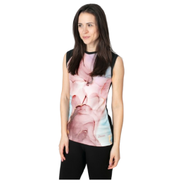 Canotta da donna Drexiss Full Marble Coolmax nero/rosa