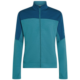 Felpa funzionale da uomo Icebreaker Men Merino Blend 300 RealFleece™ Descender LS Zip azzurro Topaz/Atlant/Cb
