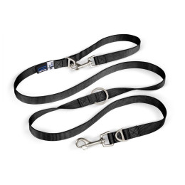Guinzaglio per cane Curli Adjustable Leash Nylon nero Black
