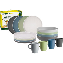 Set di stoviglie Brunner Lunch box Dolomit bianco/blu