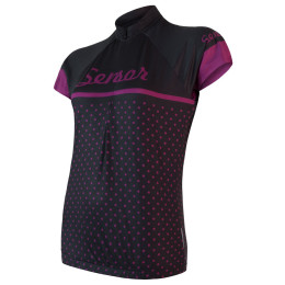 Maglia da ciclismo per donna Sensor Cyklo Dots nero