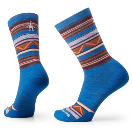 Calze Smartwool Everyday Zig Zag Valley Crew blu/arancio Laguna Blue