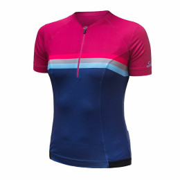 Maglia da ciclismo per donna Sensor Cyklo Tour viola Lilla Stripes