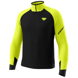 Maglietta funzionale da uomo Dynafit Alpine L/S 1/2 Zip Tee M nero/giallo 5A31 - ultra yellow/0910