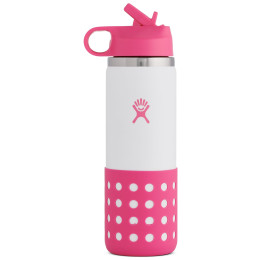 Bottiglia per bambini Hydro Flask Kids Wide Mouth 20 oz Straw Lid/Boot rosa Punch