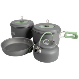 Set di stoviglie Bo-Camp Explorer XL grigio Anthracite/Green