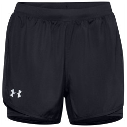 Pantaloncini da donna Under Armour Fly By 2.0 2N1 Short nero Black / Black / Reflective