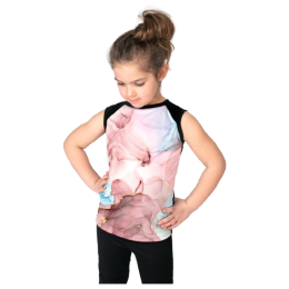 Canottiera per bambini Drexiss Full Marble Coolmax rosa/nero