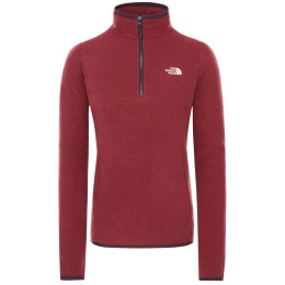 Maglione da donna The North Face W 100 Glacier 1/4 Zip bordeaux Rootbrn/Pomegranatestripe