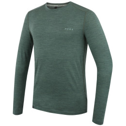 Maglietta da uomo MOOA MerinoSilk 160 long verde green melange