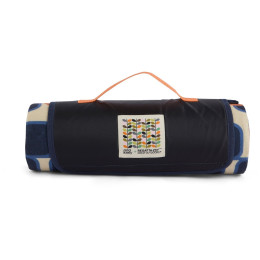 Coperta da picnic Regatta Orla Kiely Printed Picnic Blanket blu/arancio Giant Square Flower Orange