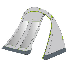 Estensione per tenda da campeggio Coleman Porch with closure 6 P tent grigio