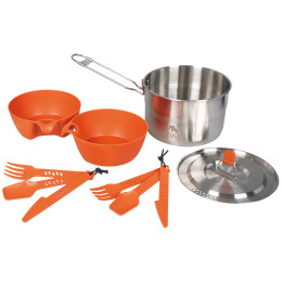 Set di stoviglie Zulu Nest Set 2 L grigio/arancio silver/orange