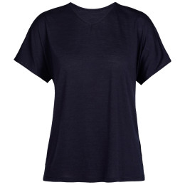 Maglietta da donna Icebreaker Women Drayden Reversible SS Top blu scuro midnight navy