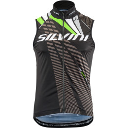 Gilet da ciclismo da uomo Silvini Team nero/verde Blackgreen