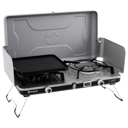 Fornello da campeggio Outwell Merapi Pro Duo Deluxe argento Silver Grey