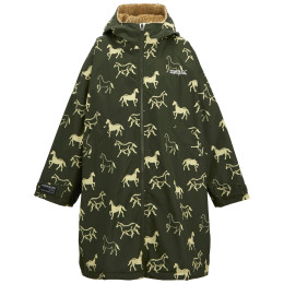 Giacca impermeabile per bambini Regatta Junior Waterproof Changing Robe DrkKhHrses verde scuro DrkKhHrses