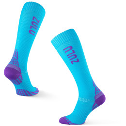 Calze a compressione Zulu Run Compression W blu/viola celeste/purple