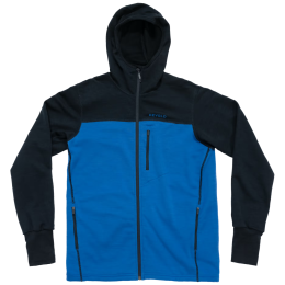 Felpa funzionale da uomo Devold Explorer Merino Hooded Jkt Man blu/nero Royal/Ink