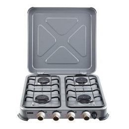 Fornello a gas Gimeg Čtyřplotýnkový plynový vařič se zapalovačem grigio