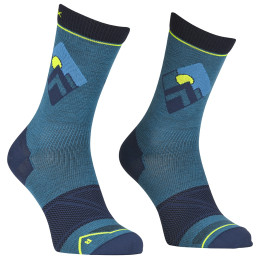 Calzini da uomo Ortovox Alpine Light Comp Mid Socks M blu mountain blue