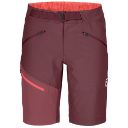 Pantaloncini da donna Ortovox W's Brenta Shorts rosso Winetasting