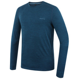 Maglietta da uomo MOOA MerinoSilk 160 long blu lagoon blue melange