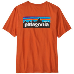 Maglietta da uomo Patagonia P-6 Logo T-Shirt arancione Coal Orange