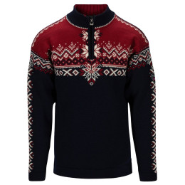 Maglione da uomo Dale of Norway 140th Anniversary Masc Sweater blu scuro Navy Redrose Offwhite
