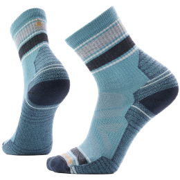 Calze Smartwool Hike Light Cushion Striped Mid Crew Sock blu