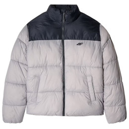 Giacca invernale da uomo 4F Down Jacket M485 grigio/nero Grey