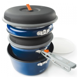 Set di stoviglie GSI Outdoors Bugaboo Ceramic Base Camper Medium blu blue