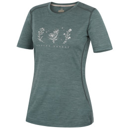 Maglietta da donna MOOA Merino Lyolite Bloom 150 Short turchese dusty teal