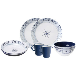 Set di stoviglie Brunner Set tête-à-tête Blue Ocean 8 pcs bianco