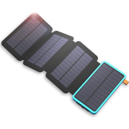 Caricabatterie solare AllPowers XD-SC-010-BBLU +powerbank nero Black