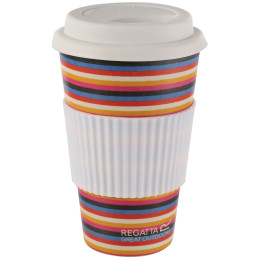 Tazza Regatta Bamboo Commuter Mug blu/rosso/bianco Stripe/White