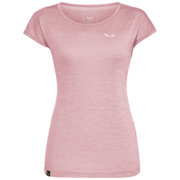 Maglietta da donna Salewa Puez Melange Dry W S/S Tee rosa zephyr melange