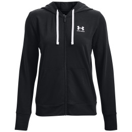 Felpa da donna Under Armour Rival Terry FZ Hoodie nero Black / / White